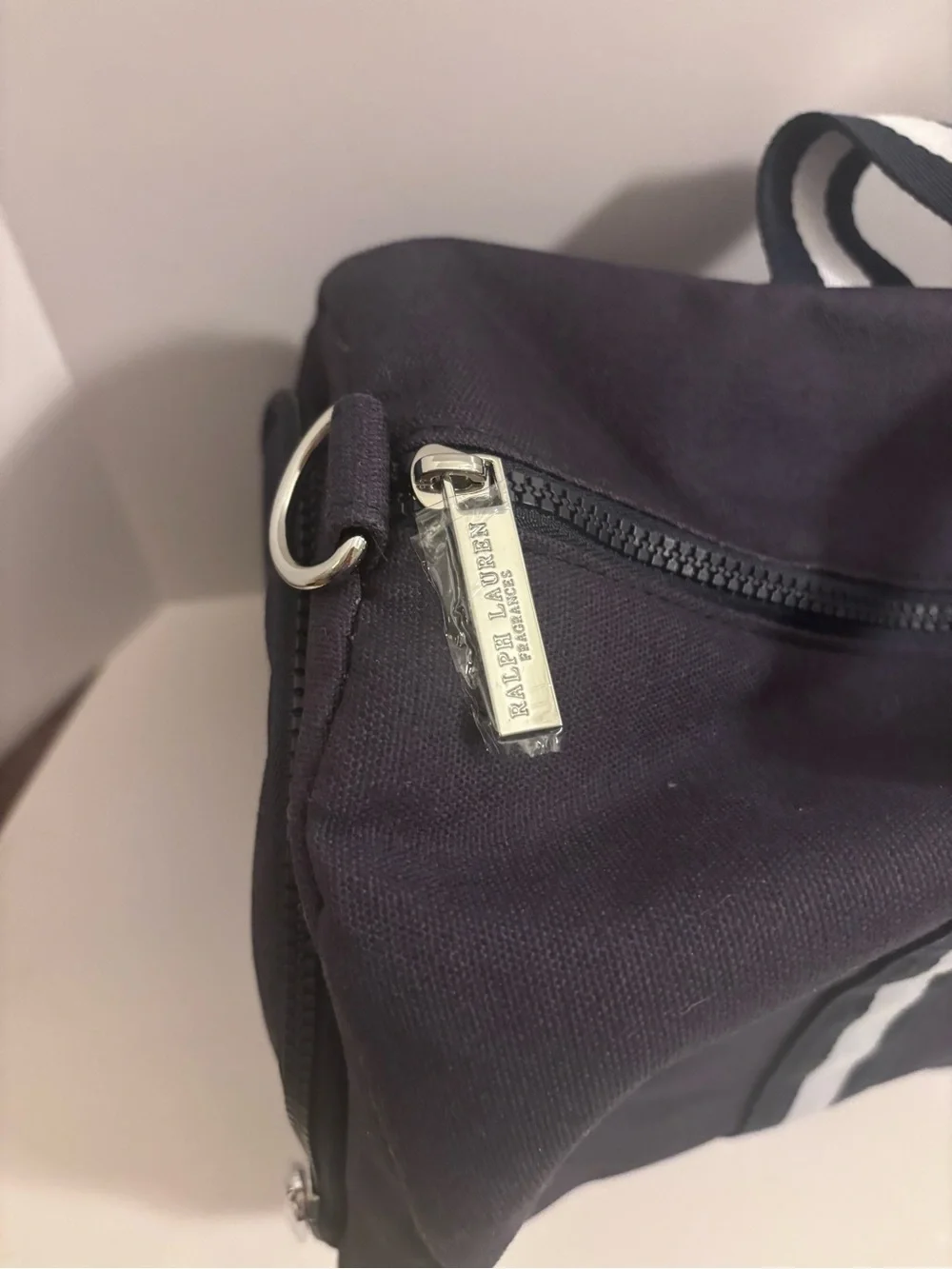 Polo by Ralph Lauren Navy Duffel with White Striped Trim